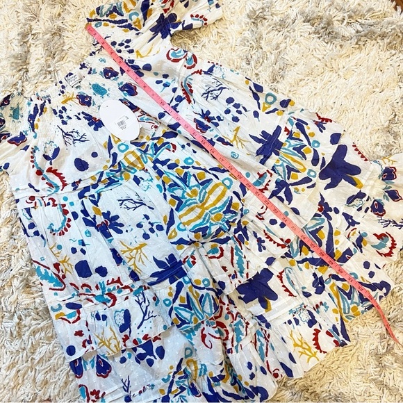 NWTs Vintage Ibiza | Bobbin Block Print Tiered 100% Cotton Babydoll Dress M/L - Picture 9 of 9